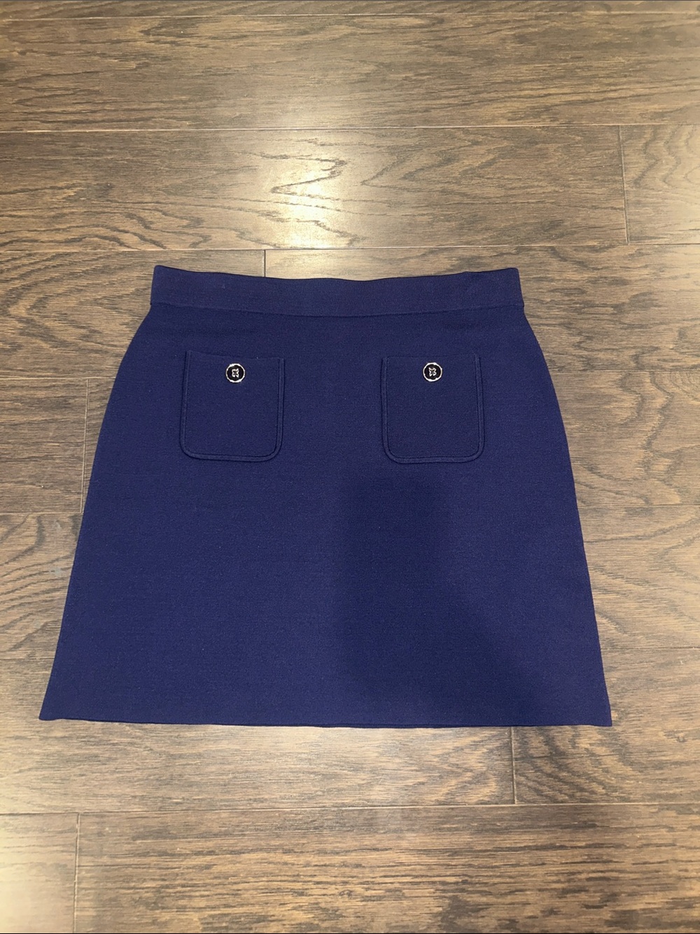 Tommy Hilfiger Navy Mini Skirt with Front Pocket Buttons